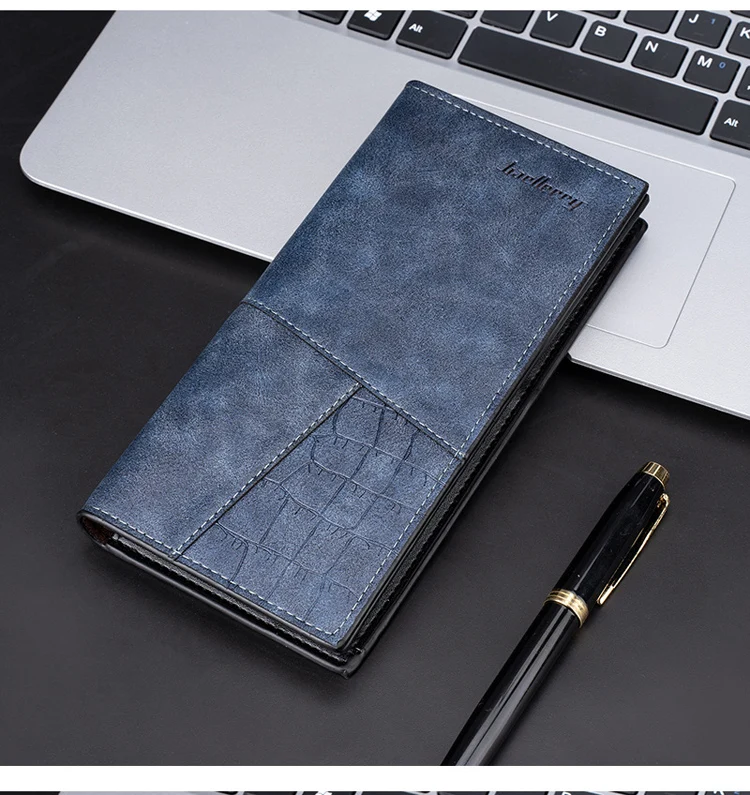 wholesale big pu leather clutch wallet with zip for men