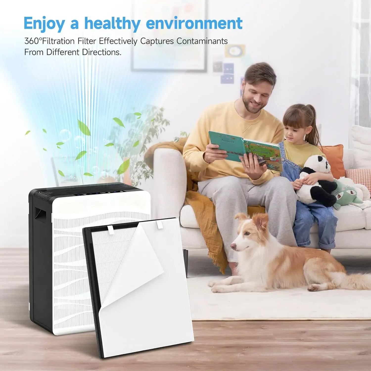 product walson household air purifier filter hepa air purifier filter hepa activated carbon for dust pollen pm25 odor protection-6