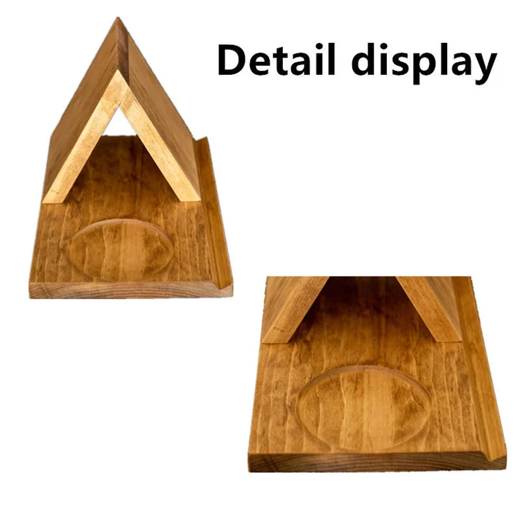 Wooden Triangle Bookshelf Book Stand Holder Wood Book Rest Bookcase