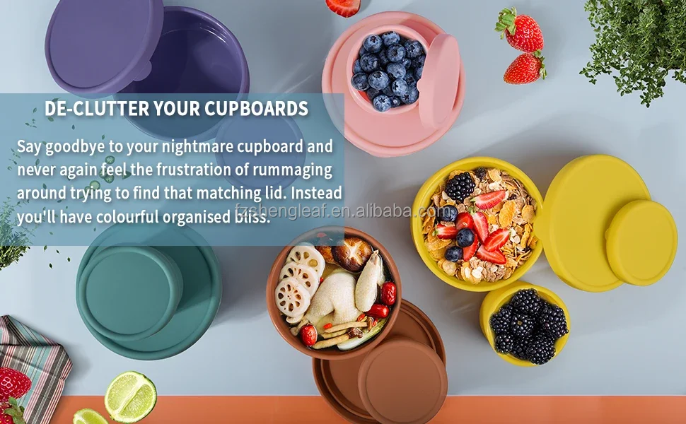 product cute kid childrens insulated portable heated bento silicone food container school lunch box set for kids and adults-9