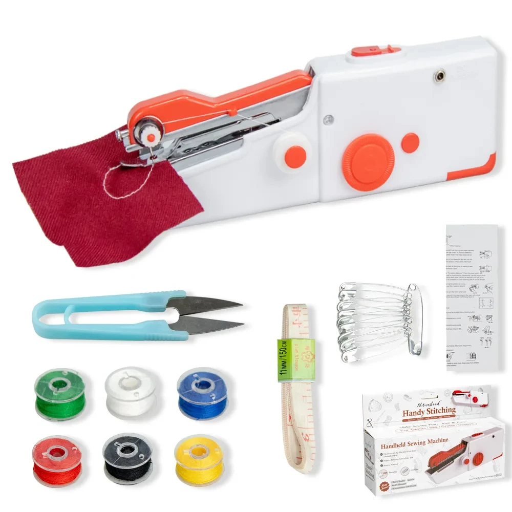 Household Portable Mini Clothes Stitch Tool Handheld Stitching Electric Sewing Machine