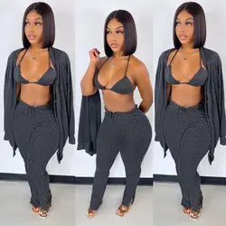 trending products new arrivals pants set two wear 2 piece winter clothing fashion outfits for fall 2021 women clothes
