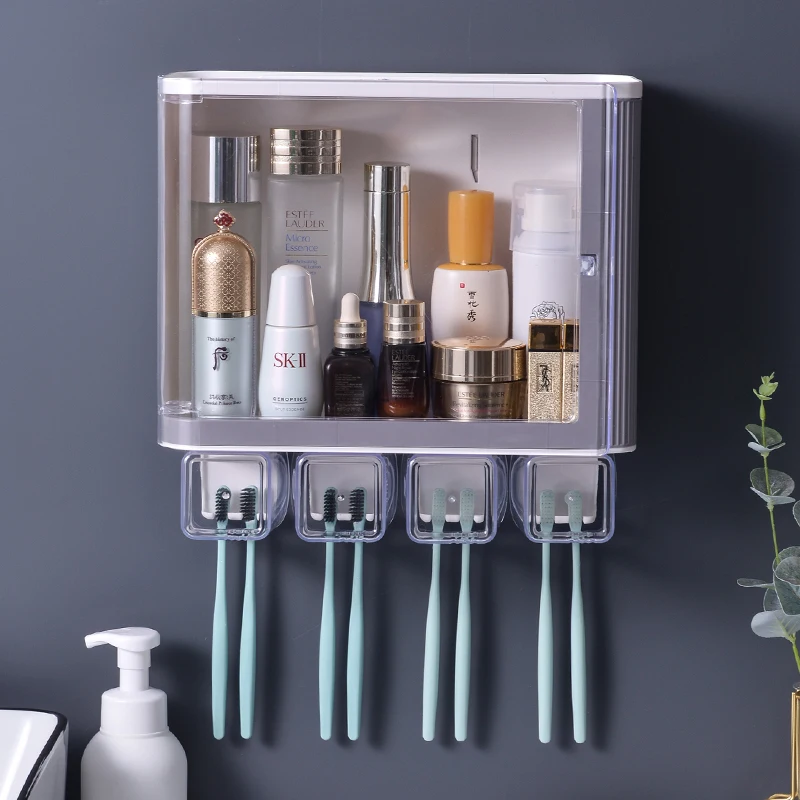 1Pcs Stainless Steel Toothbrush Holder Wall Rack Dispenser Home Bathroom 