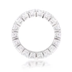 Jewelry Silver Ring Customize Lady Jewelry 925 Sterling Silver Ring Elegant Cubic Zirconia Tennis Ring