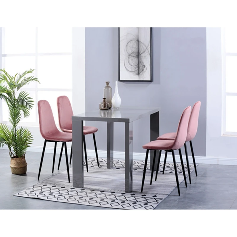 pink and grey dining set