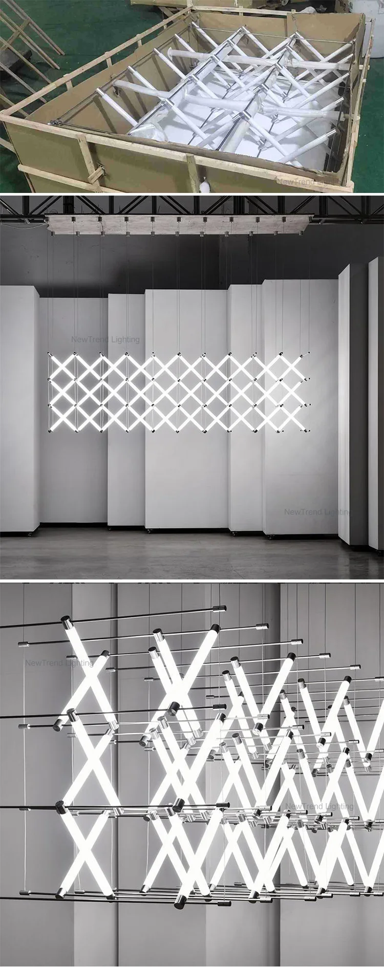 CPL-136 Unique Design Indoor Decoration Pendant Light Hotel Villa Mall Shop Minimalist LED Chandelier manufacture