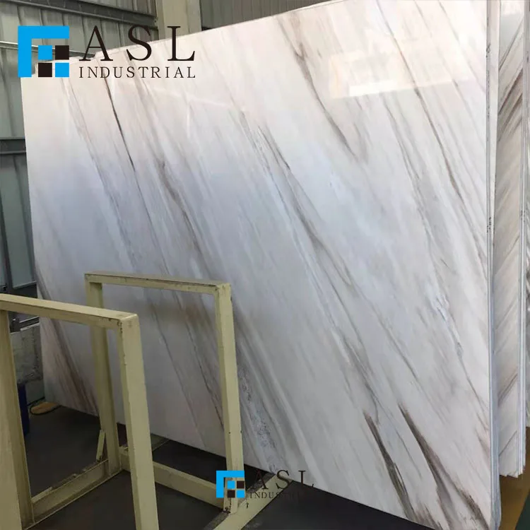 White Caffeine Gold Sand Marble Polished Slabs For Wall Natural Stone Supplier