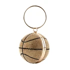 Bag Clutch Personalized Creative Basketball Handmade Diamond Evening Bag Spherical Clutch Bag