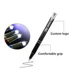 Led Pen Led Pen Night Writing Nib Luminous Led Aluminum Ballpoint Pen Quality Promotional Metal Led Ballpoint Pen