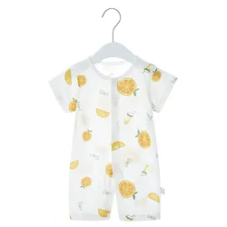 New Style Newborn Baby Clothes Short Sleeve Baby Rompers with button Baby Clothing Rompers
