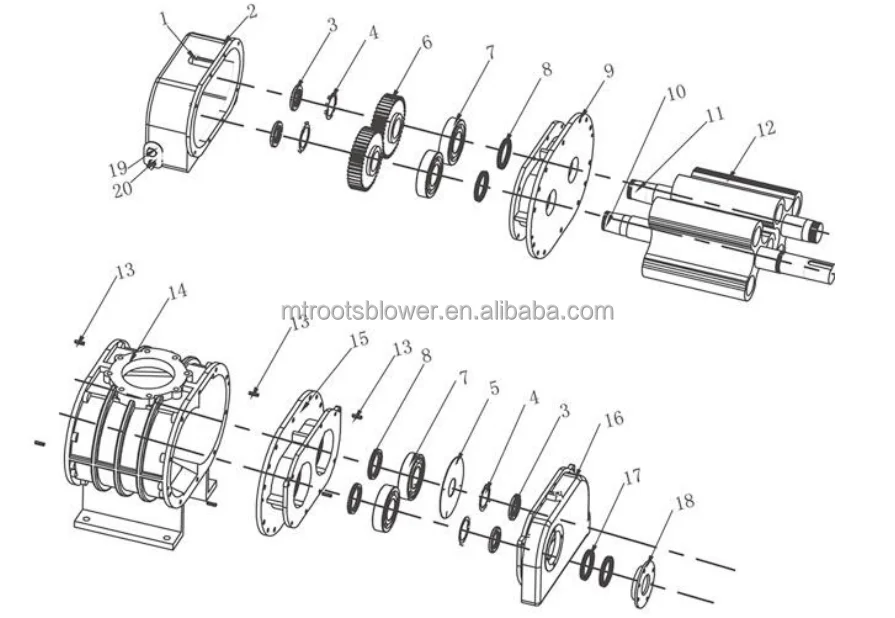 Roots Blower, MTRF, 220 V, 267m3 - detail 20