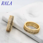 Rings Jewelry Men Rings RALA New Gold Plated Rings Protection Symbol Enamel Rings Jewelry For Men And Women