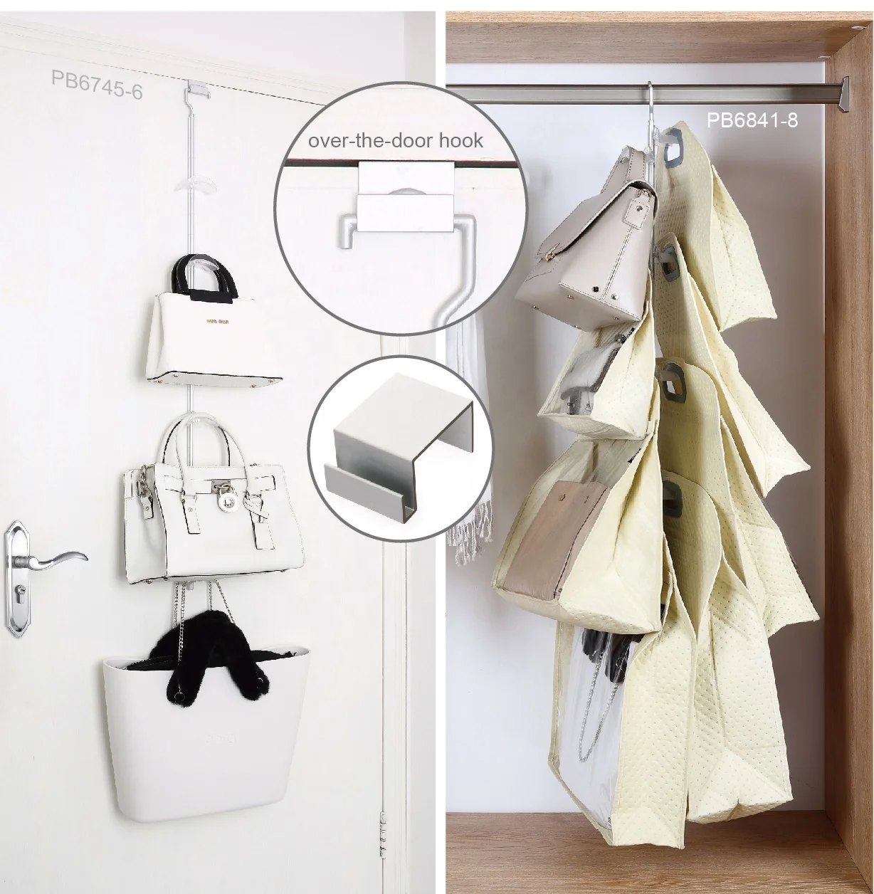 handbag hooks for wardrobe