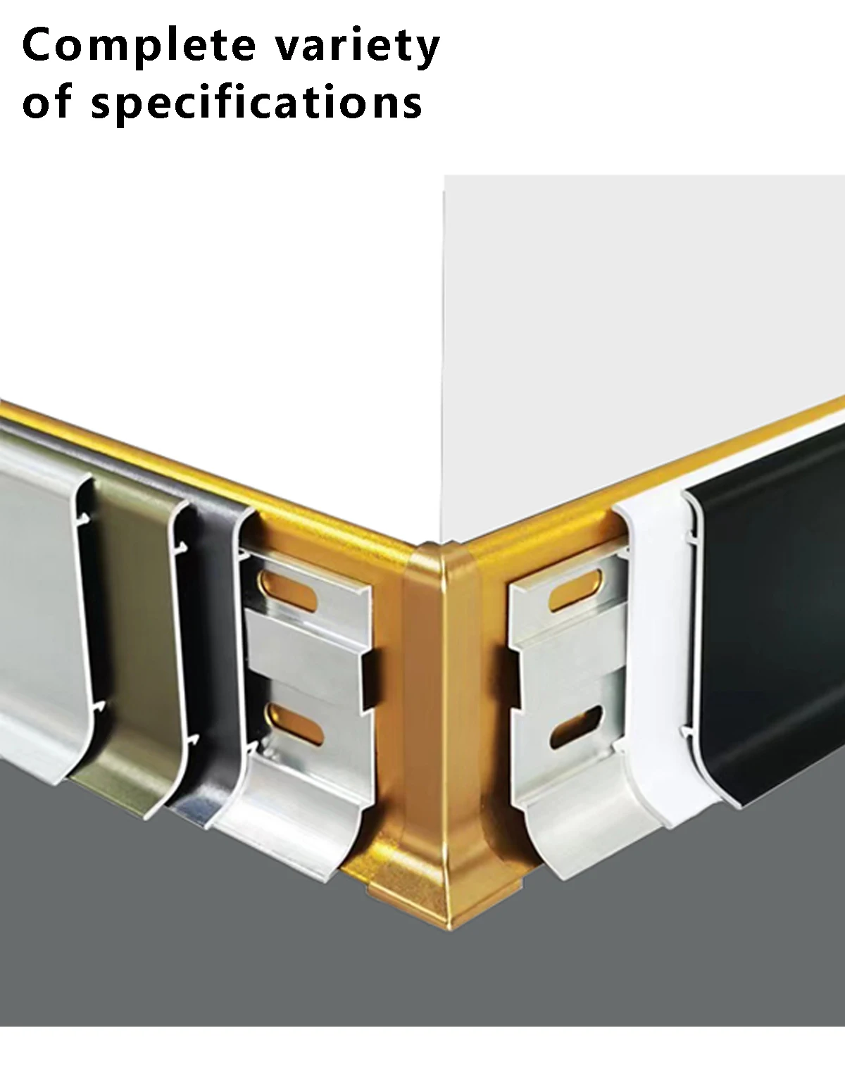 Customized Skirting Board Aluminium Profile Wall Skirting Board Metal