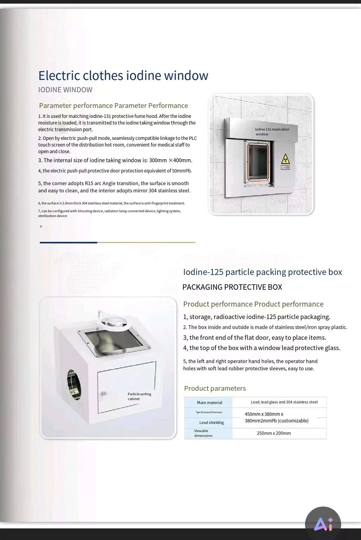 Radiation Fume Hood SPECT-CT Dual Connected Fume Hood Direct Factory for Hospital f Fume Cupboard Lab Equipment