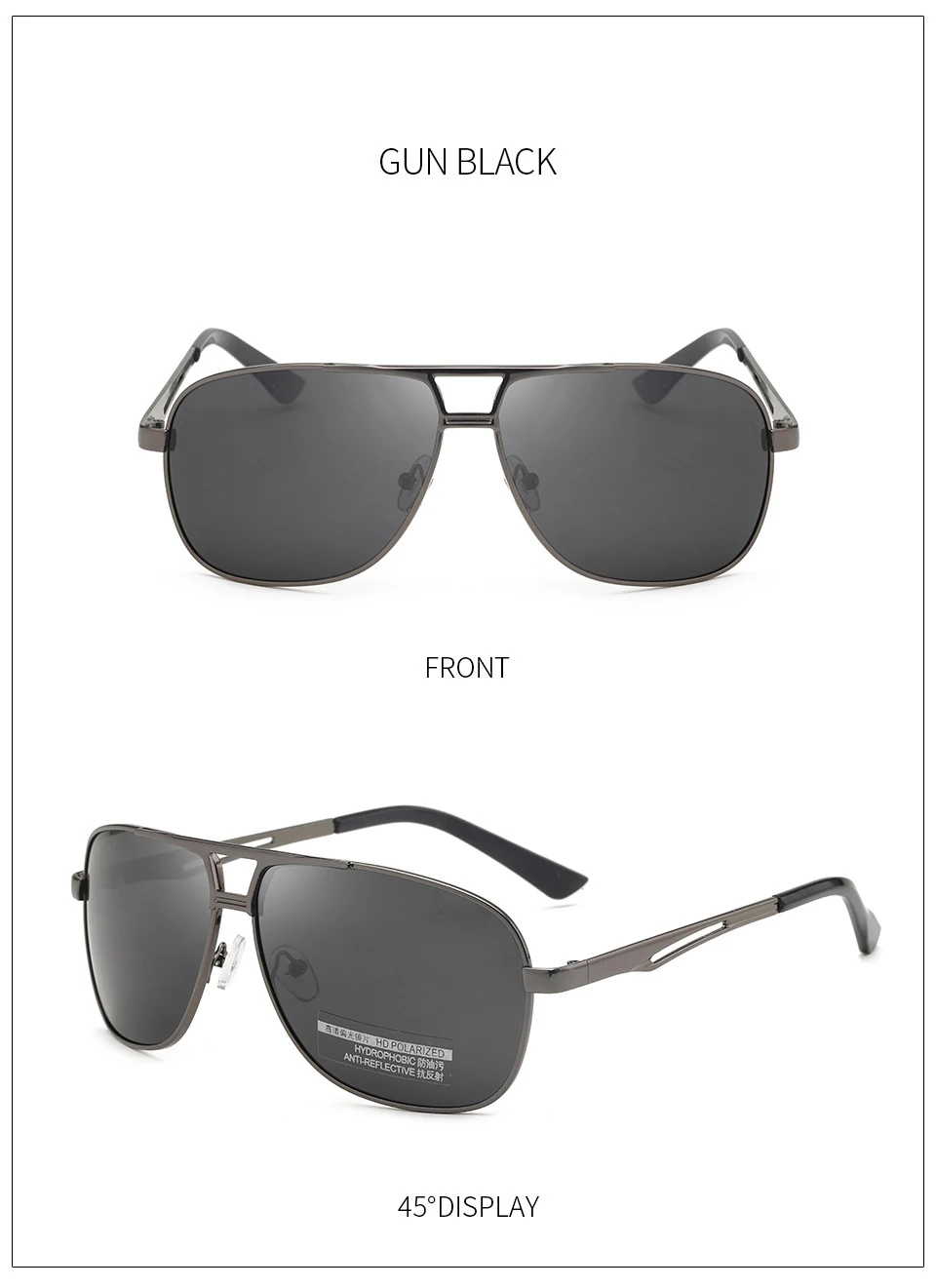 2023 Newest Polarized Metal Cutout Oval Driving Fishing Sunglasses