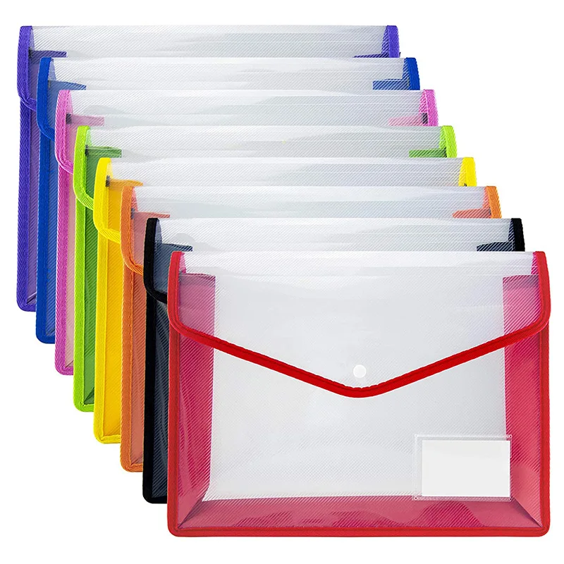 Plastic Envelope shaped A4 File Folder Paper Document Organizer Case Bag 