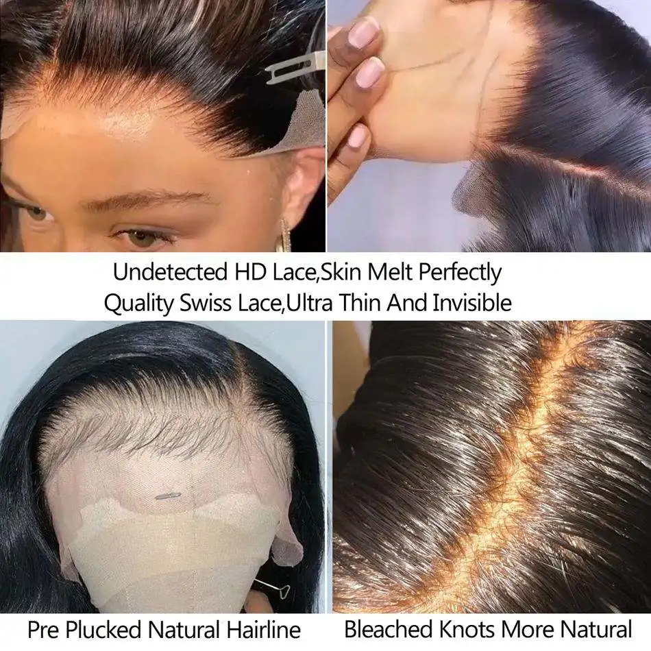 Brazilian Hair Short Bob Wigs Human Hair Lace Front Bone Straight Full Lace Human Hair Wigs Hd Lace Frontal Wig For Black Women