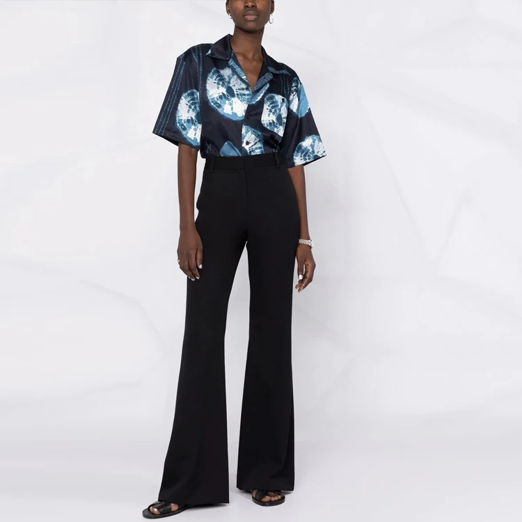 Women Pants Boot Cut Wide Leg 