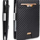 Clip Carbon Wallet BSCI Factory Fashion Men Wallet Carbon Fiber With Money Clip