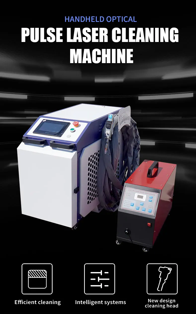 1500w Pulse Fiber Laser Cleaning Classic Car Repair Rust Removal Pipe Portable Laser Cleaning Machine 4 in 1