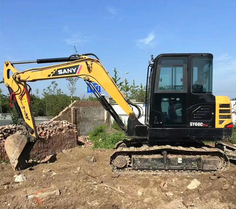 Sany Mini Digger 6 Ton Sy60c Sy60pro Sy75c Compact Crawler Excavator