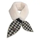 Scarf Elegant Soft Houndstooth Scarf Snood Wholesale Faux Fur Winter Scarf For Women High Quality Elegant Scarves 2021