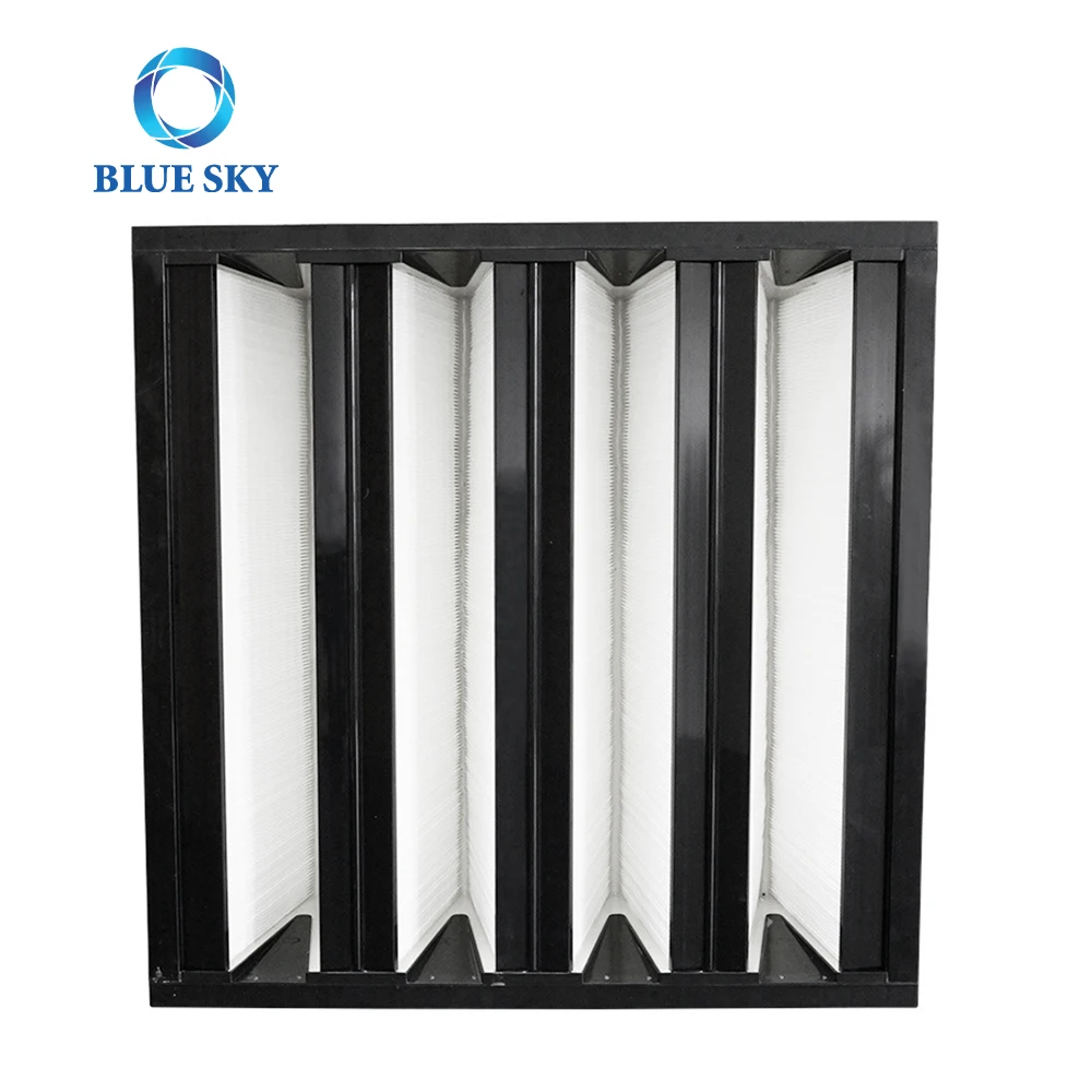 Merv 15 W Type High Air Volume Plastic Frame V Bank Fiberglasss