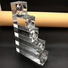 Decorative Wedding Crystal Home Decorative Heavy Solid Square Wedding Centerpieces Crystal Candle Holders