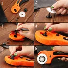 Cutter Hot Sale Plastic Handle Orange Leather Cutting Tools 45mm Rotary Cutter For Leather DIY Craft