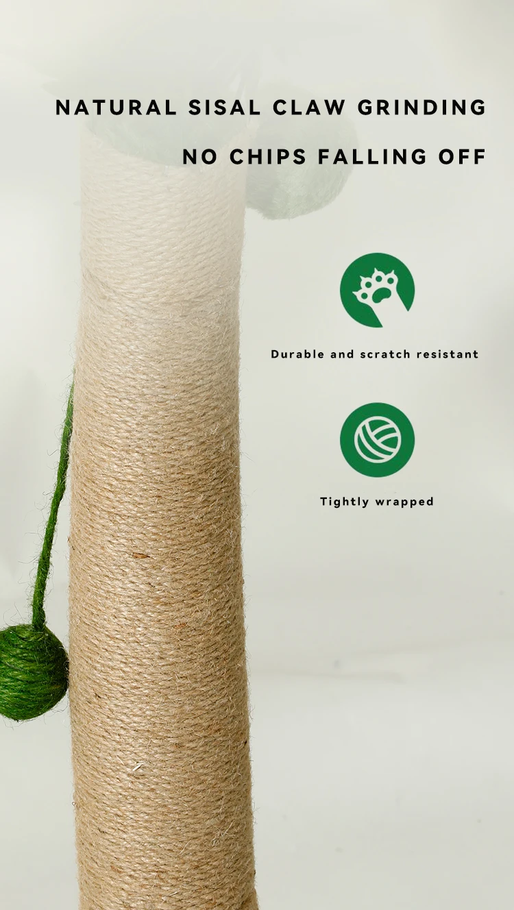 2024 Summer Cat Climbing Tree Sisal New Cat Scratching Board Grinding Claw Cat Toy manufacture