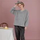Plaid Pajamas Plaid Pajamas Women Gray Plaid Dyed Blank Polyester Long Pants Pajamas For Women