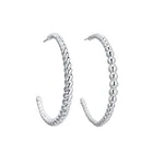 Hoop Earrings New Fashion Custom Design Shiny Metal Bead Womens Big Brass Hoop Earrings For Gift
