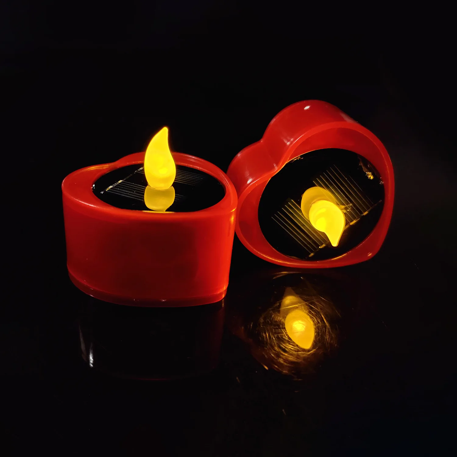 Romantic Solar Power LED Candles Flameless Electronic Solar LED Tea Lights Lamp 
