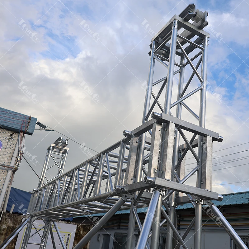 Heavy Load LED Ground Support Aluminum Truss Lift Tower Stage Truss Display Lifting System