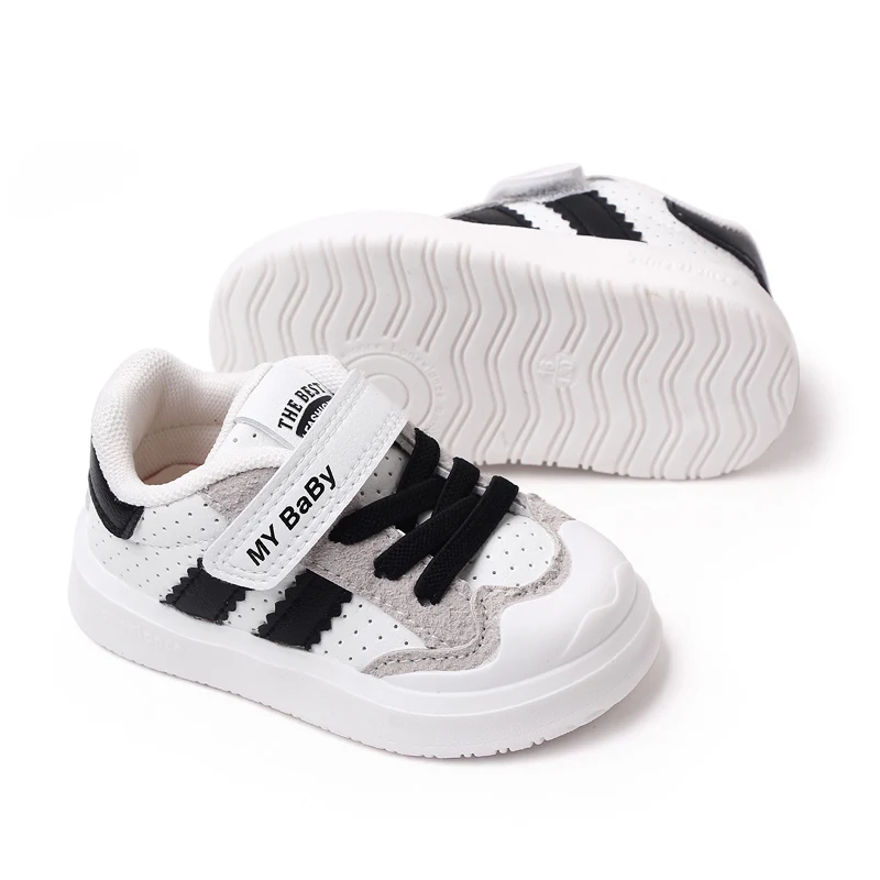 2023 Spring Autumn High Quality PU Leather Baby Toddler Kids Shoes Unisex Shoes manufacture