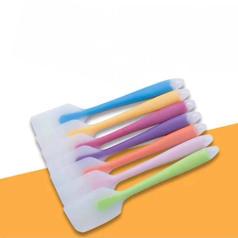 Small Translucent Baking Accessories Non stick Food Grade Silicone Cream Spatula Mini Spreader Butter Knives For Baking