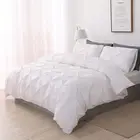 Comforter Luxury Queen Size 5 In 1 Duvet Set 100% Organic Cotton Pintuck Bedding Comforter Sets
