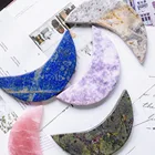 Amethyst Moon Wholesale High Quality Reiki Gemstone Crystals Amethyst Rose Quartz Moon Slabs Hand Carved