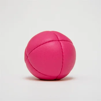 Customized 8 Panels Genuine Leather Juggling Balls Rose Pink Balls For Women Girls Fun