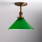 Cover Lamp Covers Shades 10" Diameter Green Cased Opal Cone Shade For Pendant Lights Table Light Green Lamp Cover