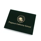 Cover Folder Folder Custom Foil Stamping Velvet Diploma Cover Graduation Folder