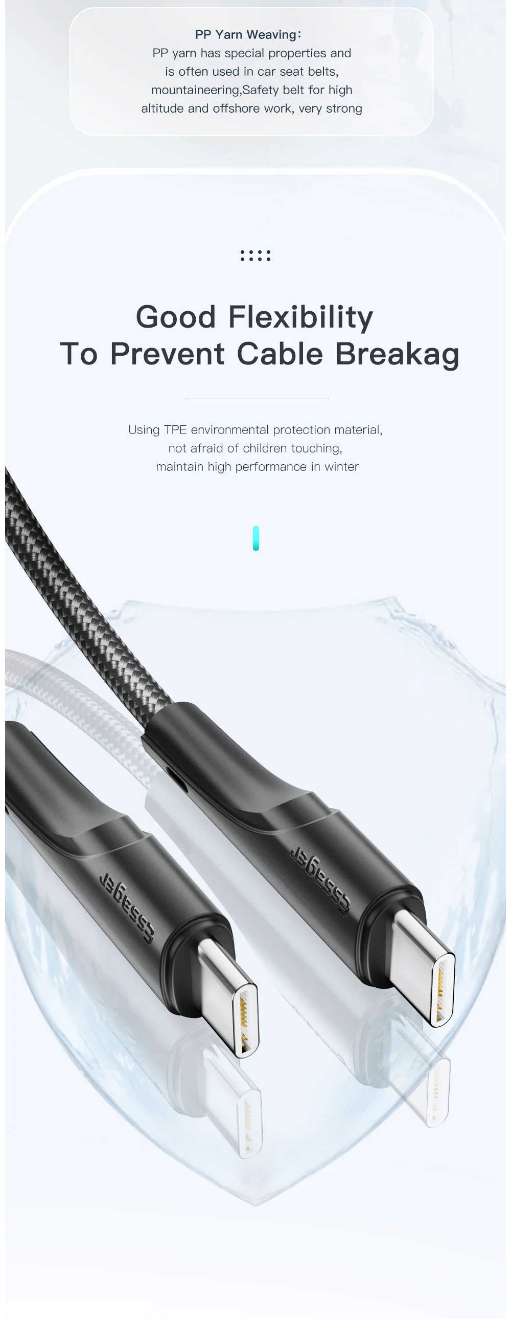 Essager Usb Type C Cable 100w 5a Usb Type C Pd Fast Charging Charger