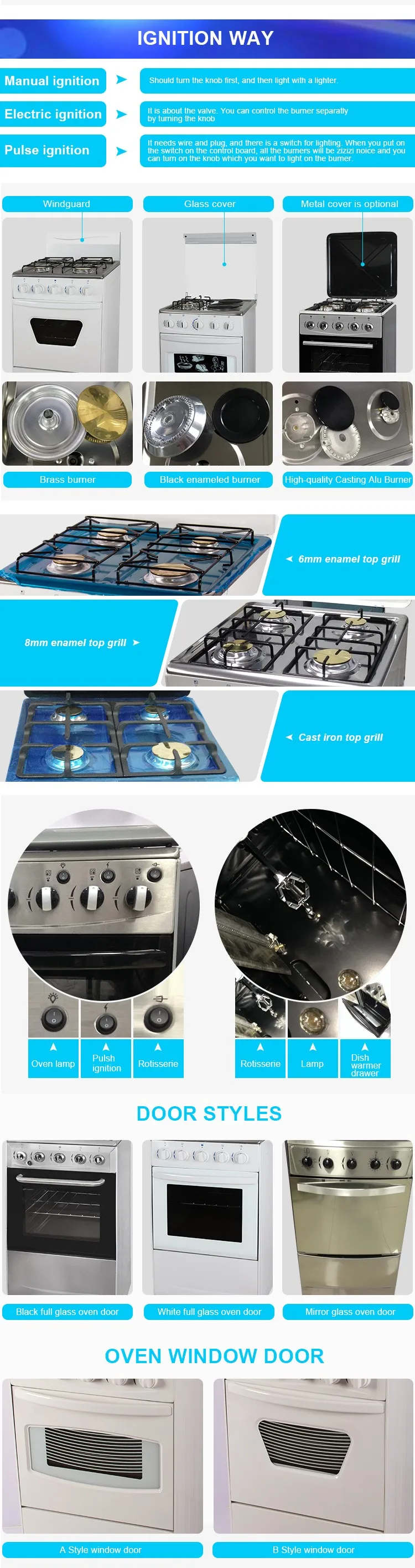 New design 110v electric stove pizza oven gas cooker electric appliances 2017