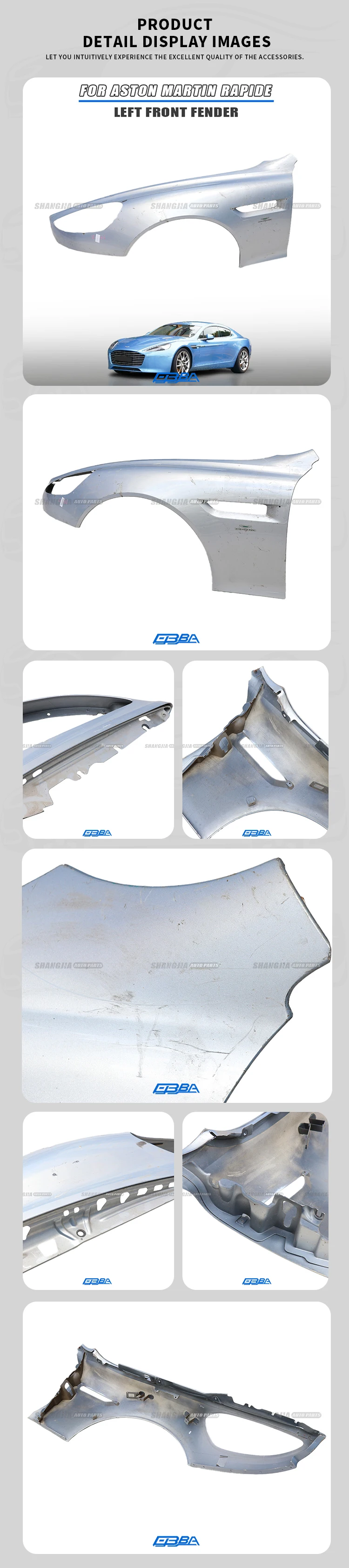 Plastic Left Car Fender For Aston Martin Rapide S AD43-F16006-AD 2013-2016 Original Used High Quality Durable Front Fender Wings supplier