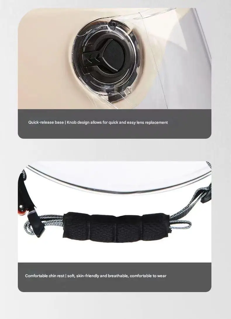 Certified DOT Approved Summer Sun Protection Double Mirror ABS Half Face Motorcycle Helmet for Men Women Electric Vehicles New