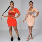 Dress Dresses OSINA New Arrival 2021 Women Clothes V Neck Printed Ladies Sexy Dress Women Casual Dresses