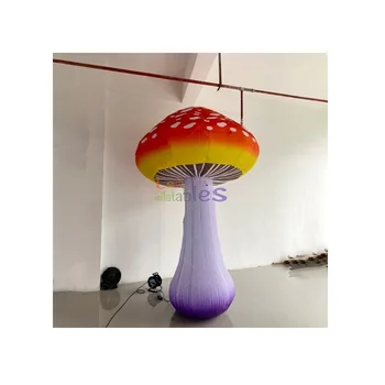 Outdoor and Indoor Decorative Led Lighting Colorful Inflatable Mushroom For Outdoor Performance Stage Decoration