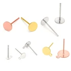 Earring Clip Earrings Earring Clip Backs Cheap Earring Accessories DIY Parts Metal Brass Back Earring Converter Clip Hoop Earrings SHELL Party Cute Flimming Setting Gift