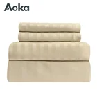 Stripe Bedding Luxury Soft King Size 100% Microfiber Dobby Stripe Bedding Sheet Set